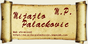 Mijajlo Palačković vizit kartica
